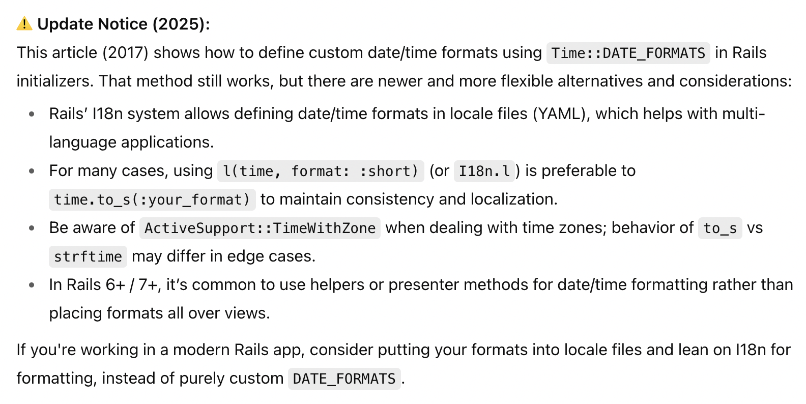 AI deprecation recommendation
